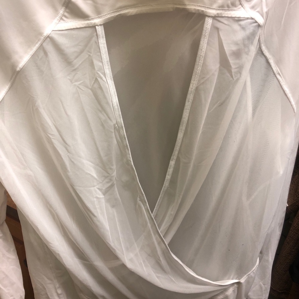 Lululemon white open back long sleeve